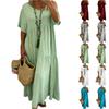 Women's Short-sleeved Long- Loose-fitting Casual Dress