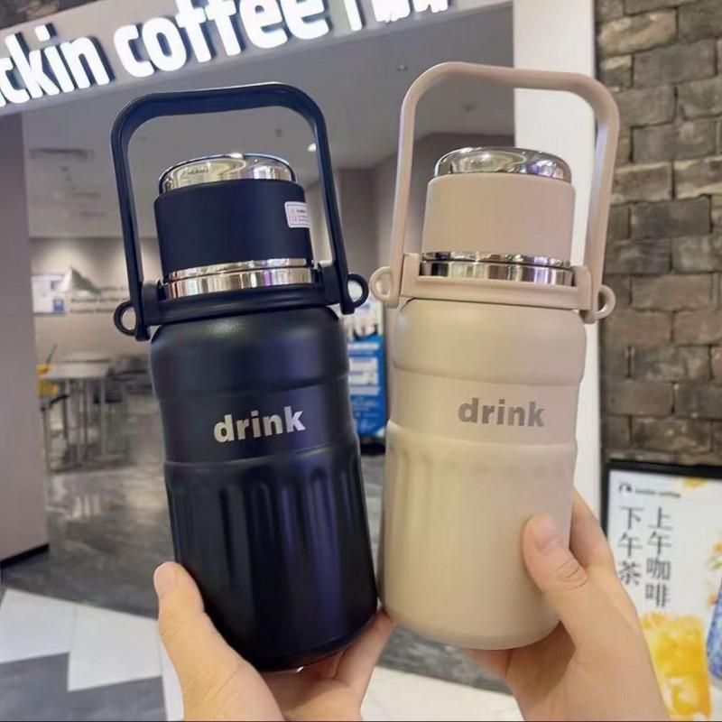 Stainless Steel Insulated Water Bottle 800ml 1000ml Students Outdoor Sports