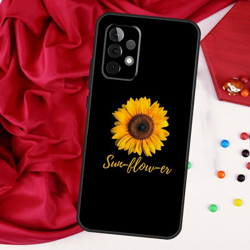 Красивый Желтый Подсолнух Для Samsung Galaxy A52 A32 A22 A54 A14 A16 A26 A36 A56 A55 A35 A05 A06 A15 A53 A33 A13 Чехол