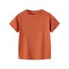 Kids' Short-Sleeve Summer T-Shirt - Korean Style Solid Color Round Neck for Boys & Girls