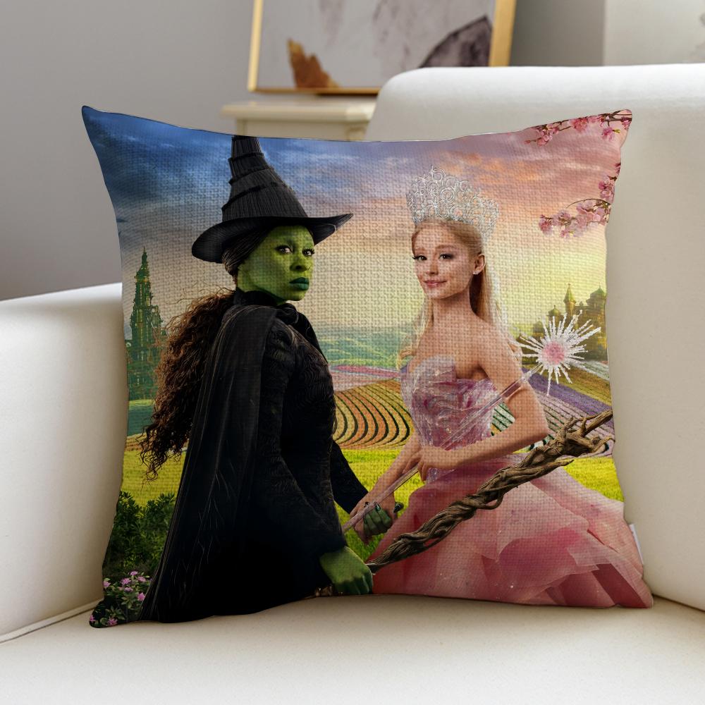 Magical WWickedS Cushion Cover Breathable and skinfriendly linen pillowcase square removable and washable cushion