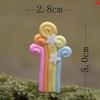 4pcs/set Star Rainbow Cloud Mini Colorful Fairy Garden Terrarium Figurine Decor Set