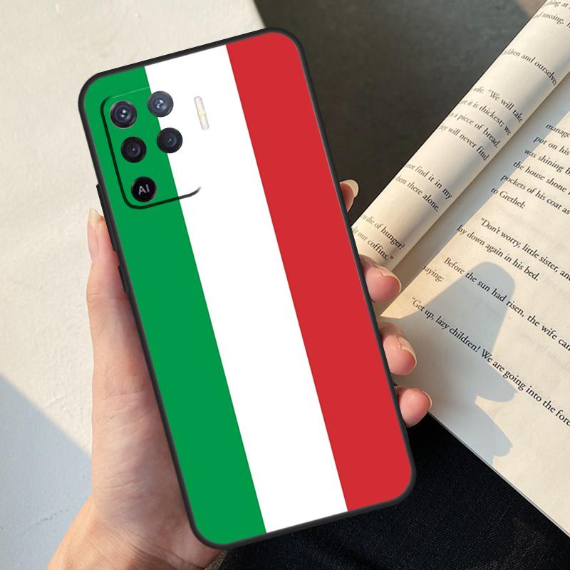 Italy Flag Case For OPPO A16 A15 A5 A9 A31 A53 A53S A1K A3S A5S A52 A72 A83 A91 A93 A54 A74 A94 Cover