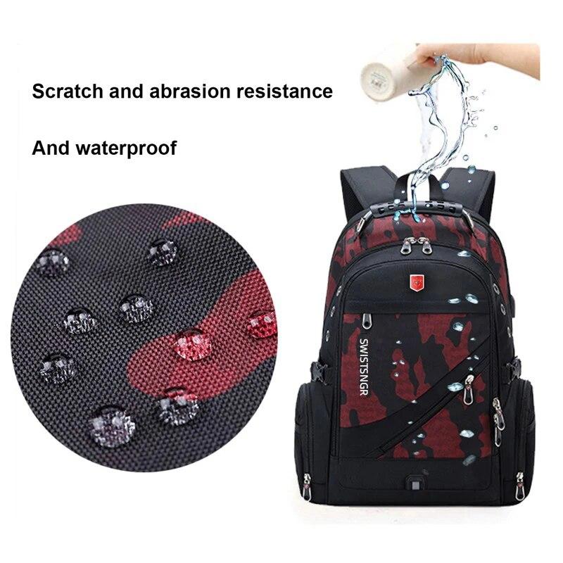 Водонепроницаемый женский 17-дюймовый рюкзак для ноутбука, школьные сумки для девочек, сумка с USB-зарядкой, модный рюкзак, мужской дорожный рюкзак, мужской Mochila