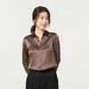Satin Mulberry Silk Heavy Silk Shirt Women's Shirt Long-sleeved Blouse Commuter Solid Color Professional Wear