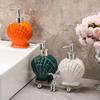Shell Emulsion Bottle Ceramic Soap Dispenser Gold Border Container Bathroom Accessories Hotel Shampoo Makeup Remover Container
