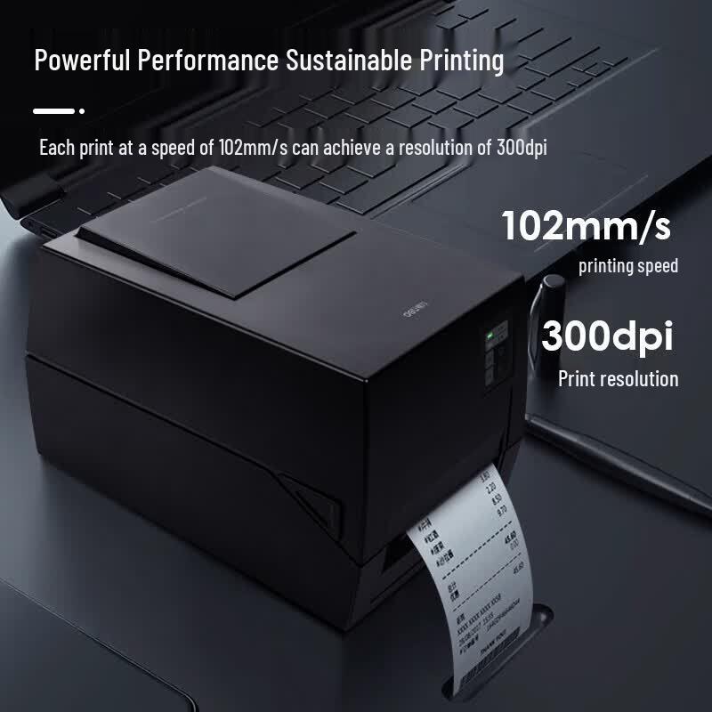 Deli DL-825T(NEW) Термотрансферный принтер этикеток 300dpi, штепсель CN (адаптер в комплекте)