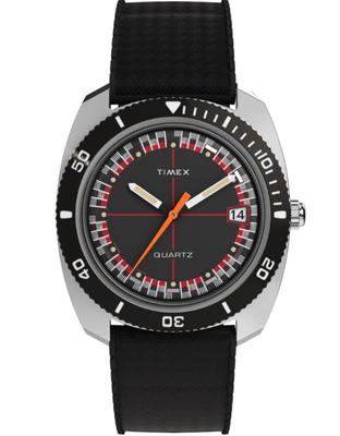 QTIMEX Кварцевые 5 АТМ Водонепроницаемые Черные Унисекс Часы, Механизм, Устойчивые, Пластик, Циферблат, TW2W22400, [Оригинал]