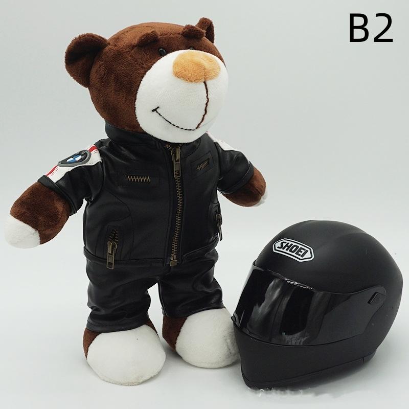 Kawaii helmets and teddy bears motorcycle decorations cute anime-filled soft stuffed toys as holiday gifts for friends