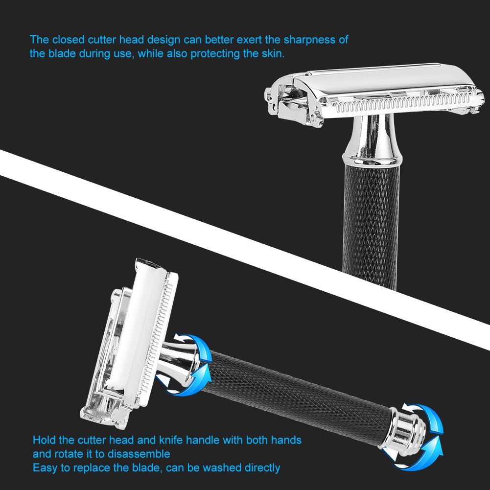 Профессиональная моющаяся мужская ручная бритва из цинкового сплава, портативная бытовая бритва для бороды, триммер