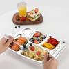 Shengjia 304 Stainless Steel Divided Lunch Tray for School Cafeteria