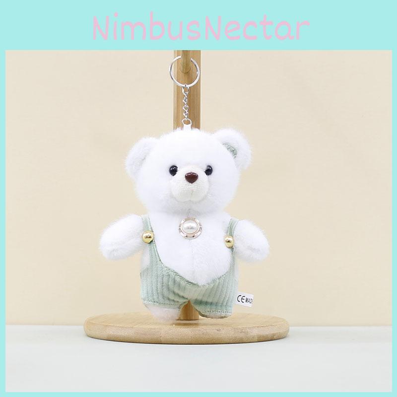 Belly Big Whimsical Teddy Bear Keychain Soft Plush Charm Adorable Accessory Bag