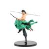 One Piece Roronoa Zoro Pvc 18cm Battle Ver Anime Model Action Figure Collection Three Knifetoy Exquisite Desktop Decoration