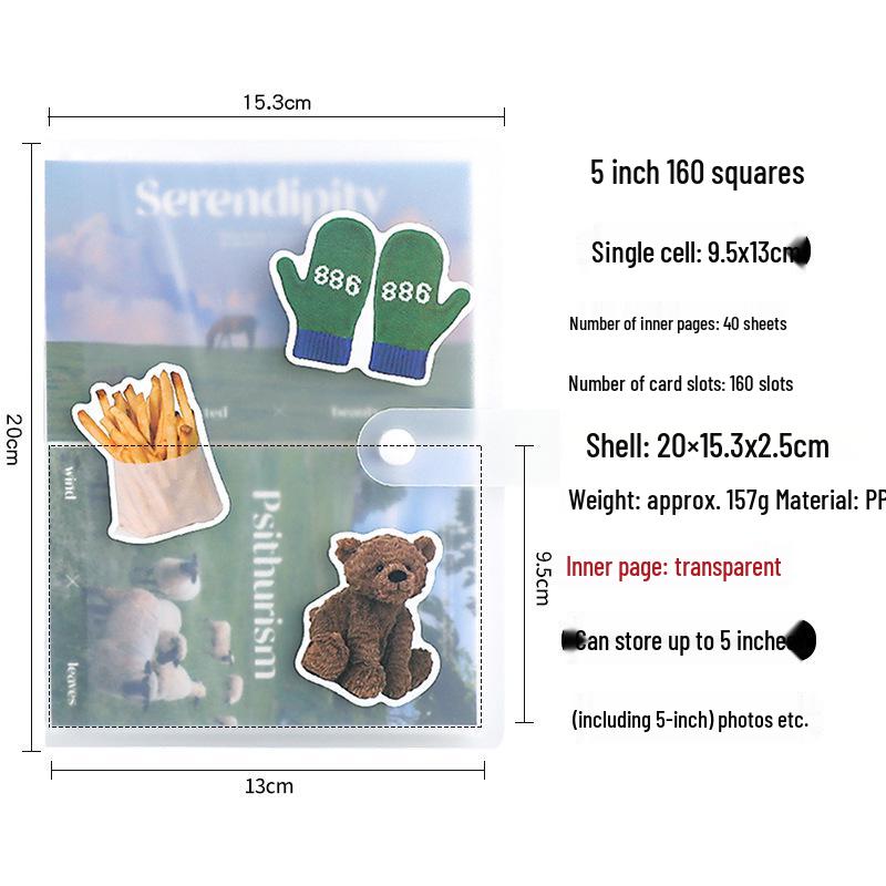 3-дюймовый прозрачный фотоальбом Polaroid Mini для фотографий, билетов и открыток Скрапбукинг