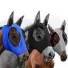 3 шт. Маски для лошадей и мух с ушами, закрывающие лицо для лошадей-пони, черные, серые, синие