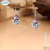 Acrylic Cartoon Snowman Earrings With Silver Studs For Casual Daywear