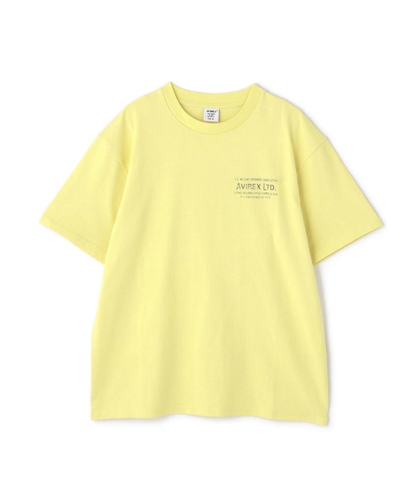 AVIREX SIGN T-SHIRT (WEB&DEPOT Exclusive) Men's XL Lemon 783-5134082