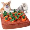1SET Dog Carrot Toy, Enrichment Dog Puzzle Toys, Hide and Seek Carrot Farm Dog Plush Chew Toys for Small Medium and Large Dogs Cats with 12 Carrots