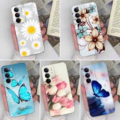 Новые чехлы для OPPO Find X8 Pro Neo7 P1 Speed Reno 13 Pro 13F Realme 13+ C75 Beautiful Butterfly Daisy Clear Soft Silicone TPU Shokproof For Oppo Shell