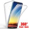 360° Full Cover Silicone Phone Case For iPhone Samsung Huawei Honor Xiaomi Redmi OPPO OnePlus Anti Drop Clear Hybrid PC Hard Coque