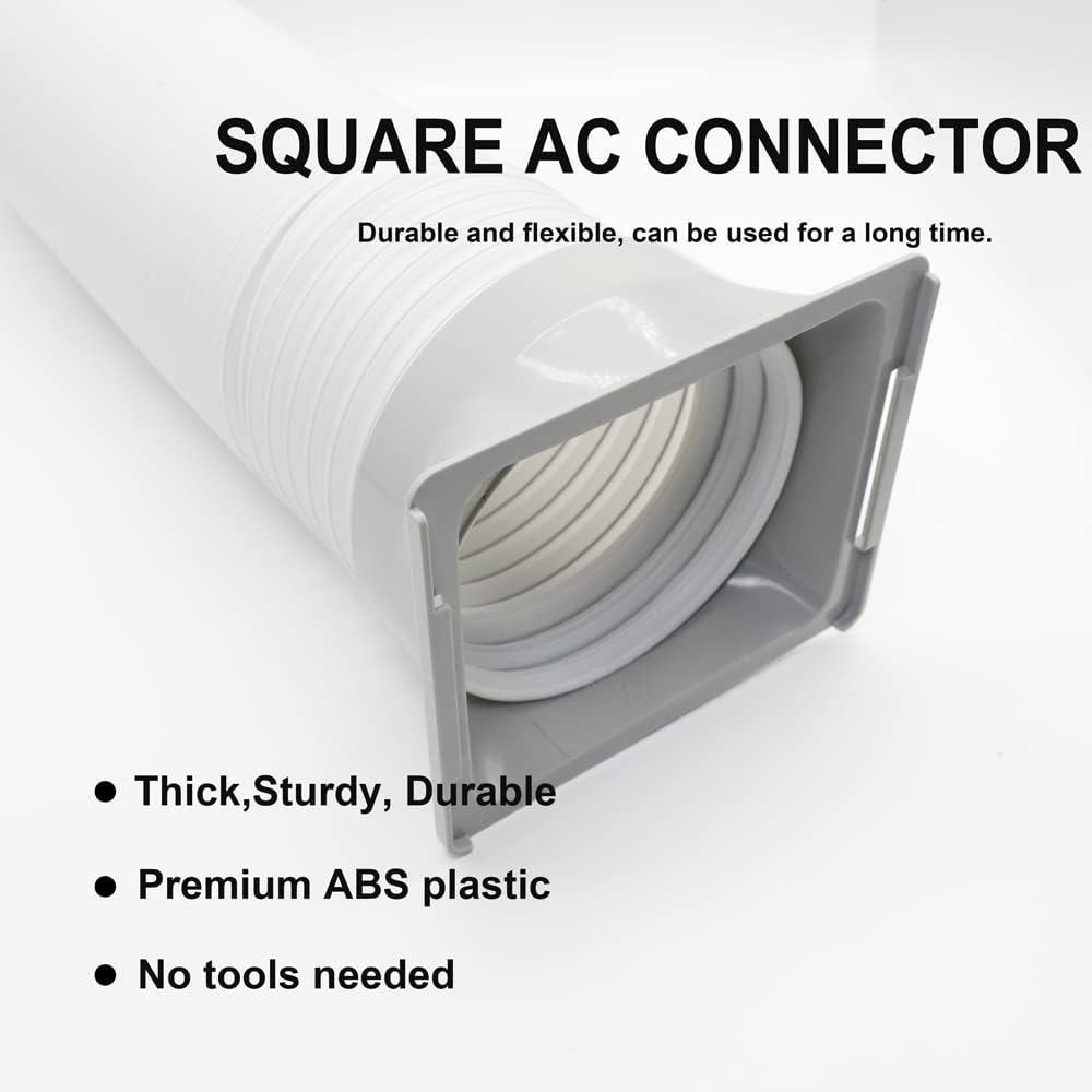 5.9 inch Portable Air Conditioner Exhaust Hose Coupler Window Adapter A/C Connector, Portable AC Hose Connector, Suit for Air Conditioning Exhaust