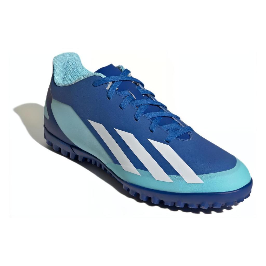 adidas X Crazyfast.4 Удобные шнурованные универсальные TF (Резиновые шипы) Прочные Легкие Футбольные Бутсы Мужские Футбольные Бутсы Сине-Белые IE1576