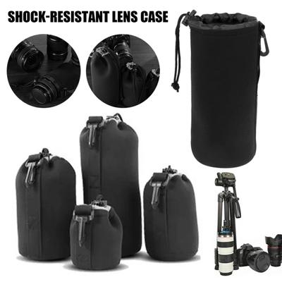 Неопреновая сумка для объектива Сумка для объектива камеры DSLR Водонепроницаемая противоударная поясная сумка Держатель объектива Цилиндр с внутренней частью