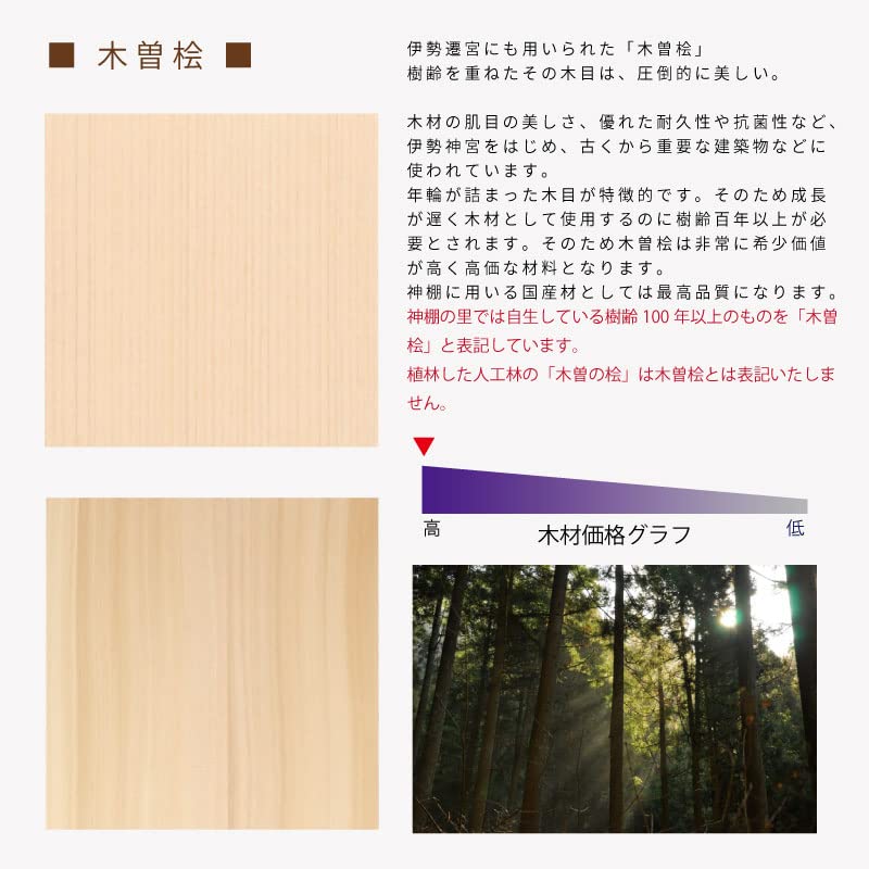 Синтоистский храм Камидана но Сато, крыша из кисо хиноки, три святилища (Маленький), натуральный