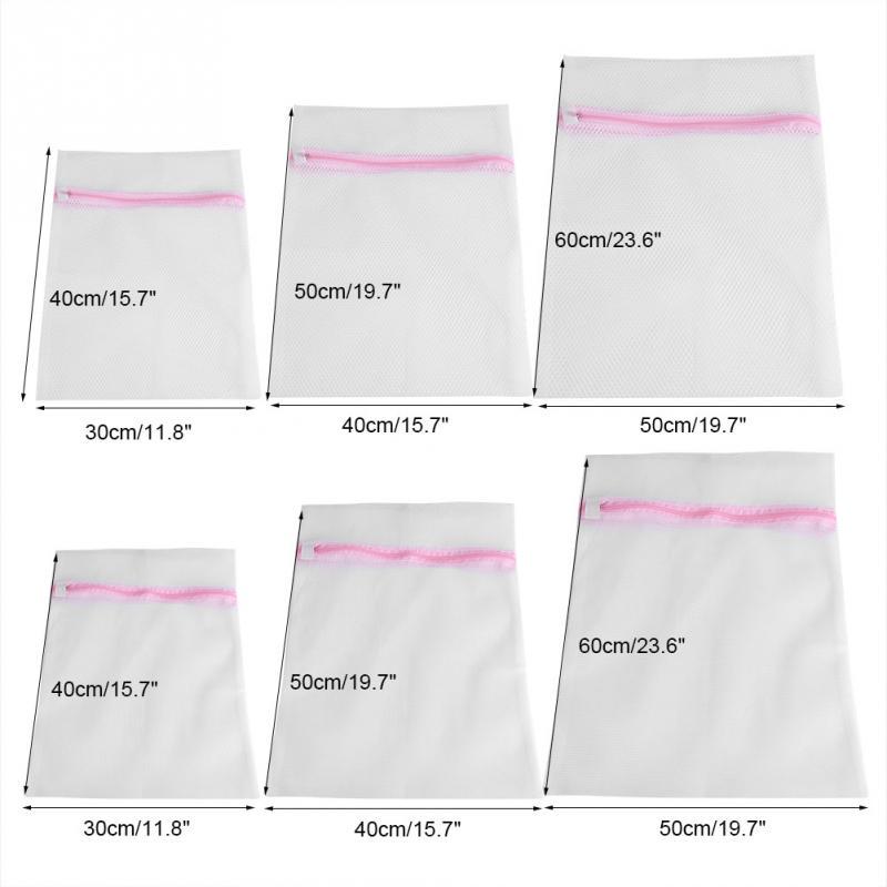 Zipped Mesh Clothes Socks Bra Underwear Lingerie Washing Bag Laundry Machine