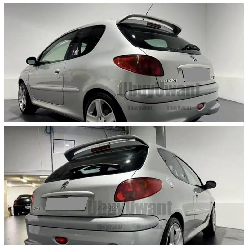 Для Peugeot 206 207 Спойлер Высококачественный Материал ABS Глянцевый Черный Окрашенный Грунтовочный Цвет Заднее Крыло на Крышу АвтомобиляХороший продукт