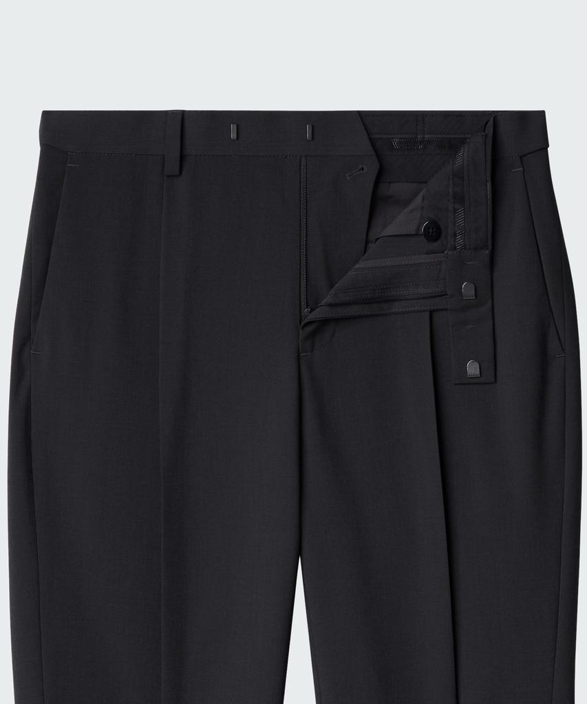 MUSINSA STANDARD [Cooltandard] Wide Hidden Banding Slacks [Dark Gray]