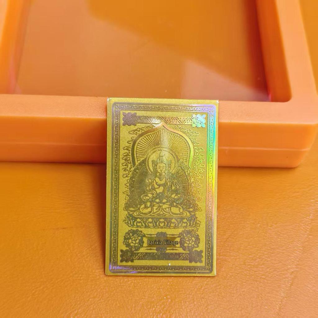 Наклейка на телефон из чистого золота 999 пробы с восемью божествами-хранителями и амулетом-магнитом с Буддой года рождения по зодиаку