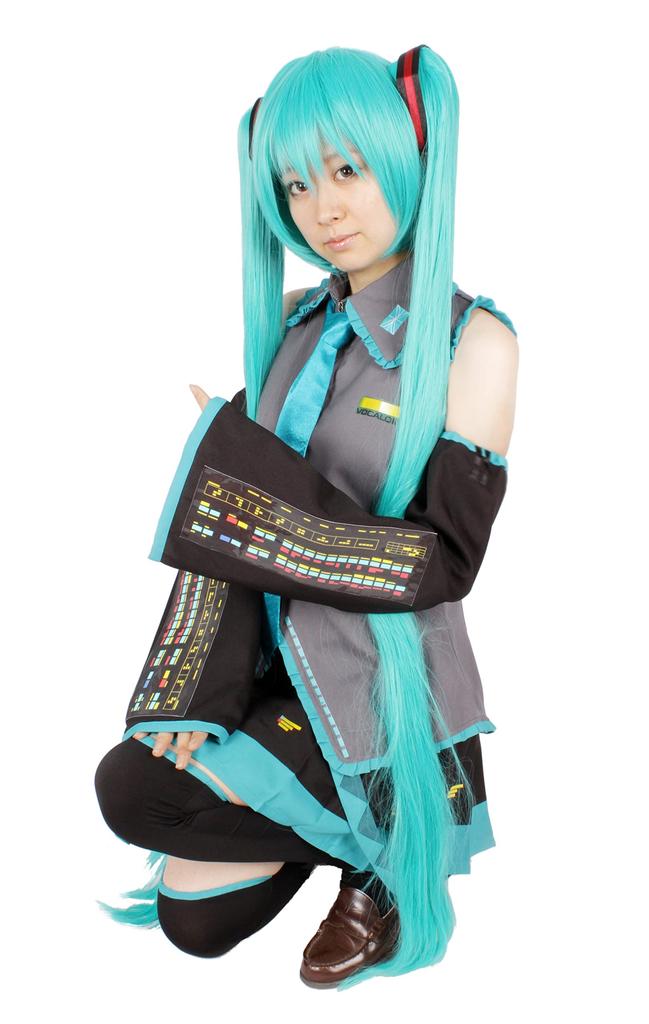 WELLERS Hatsune Miku Cosplay Costume Set with Green Size M Onion, Men's,