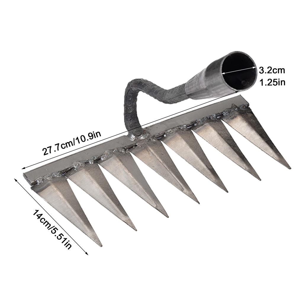Металлическая тяпка-грабли для прополки из нержавеющей стали, садовый инструмент для удаления сорняков, рыхления почвы, ручной прополки, выкорчевыватель
