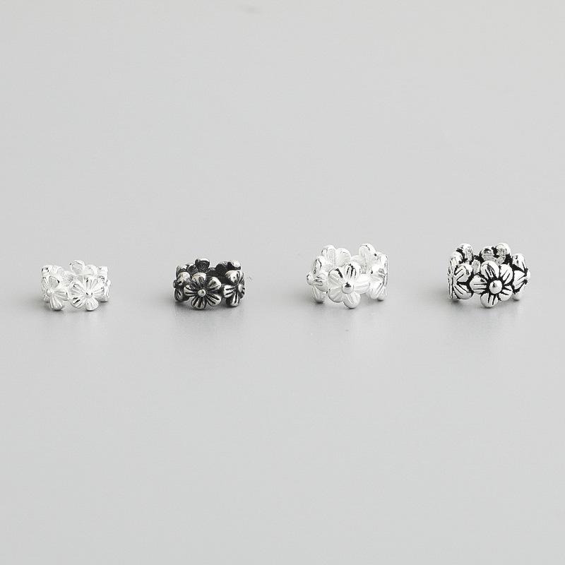 Бусины-разделители в виде цветка из стерлингового серебра 925 пробы для браслетов своими руками