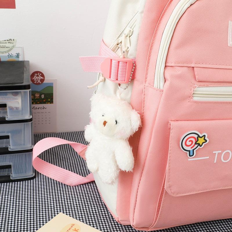 5 шт., школьный рюкзак Оксфорд, женские рюкзаки для школьников старших классов, большой вместительный водонепроницаемый универсальный рюкзак