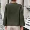 Autumn Pullover Loose Sweater Womens Knitted Pullover Fashion Base Sweater Solid Color Tops Womens Sweatrs Elegant 30406