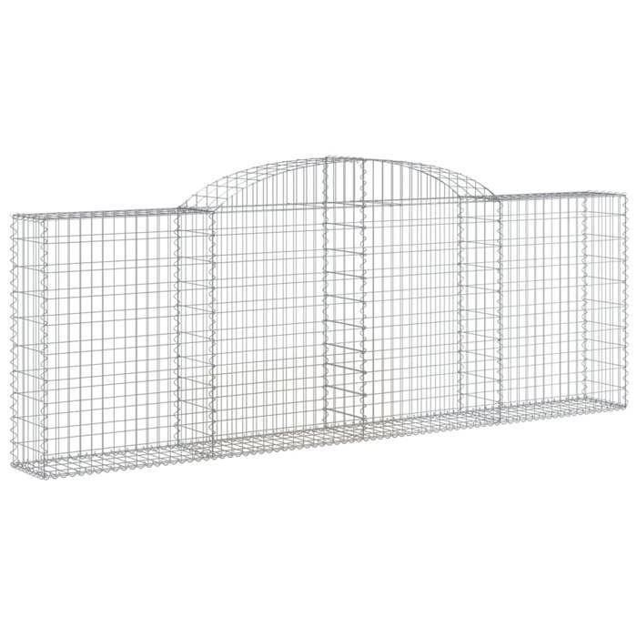 VidaXL Curved Gabion Baskets 15 Pcs 300x30x100/120 Cm Galvanized Iron, Gabion, Gabion Cage, Gabion Wall Basket, Wall 3146533