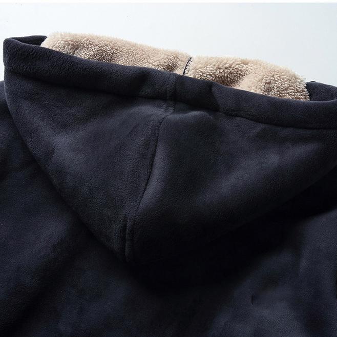 Бархатная куртка с капюшоном Silver Fox, мужская осенне-зимняя мягкая, приятная для кожи, утолщенная теплая бархатная толстовка из баранины