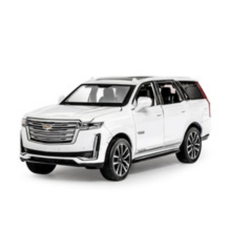 Модель автомобиля 1/32 для внедорожника Cadillac Escalade, литой игрушечный автомобиль со звуком и светом, инерционный механизм, многоцветный