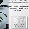 9,3x7,3x1,5 см мини-будильник, температура и влажность, многофункциональные магнитные цифровые часы на присоске, настенные электронные часы