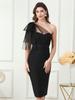 Черное облегающее бандажное вечернее платье - Женский летний стройнящий дизайн