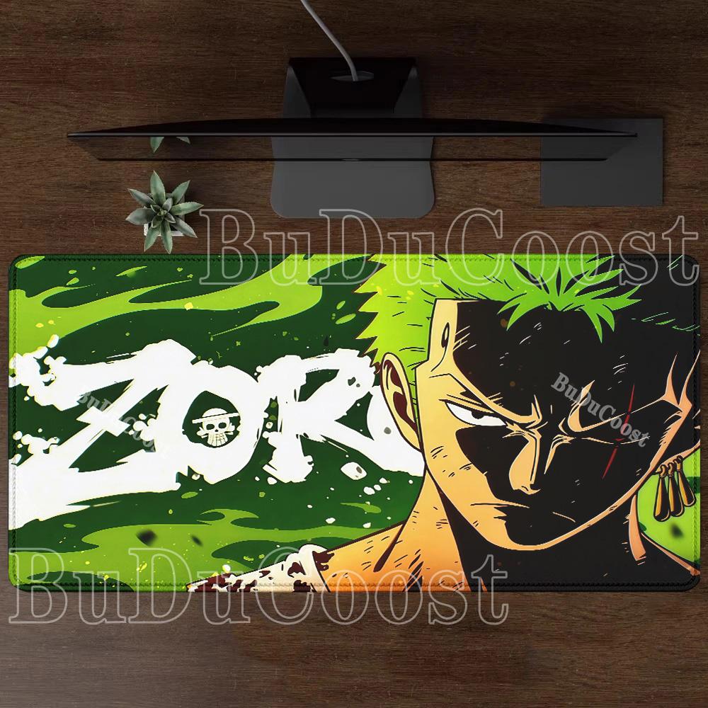 Mouse Pad Anime Roronoa Zoro One Piece Computer HD printing Gaming Mousepad PC Keyboard Carpet overlock Office esports Desk Mat