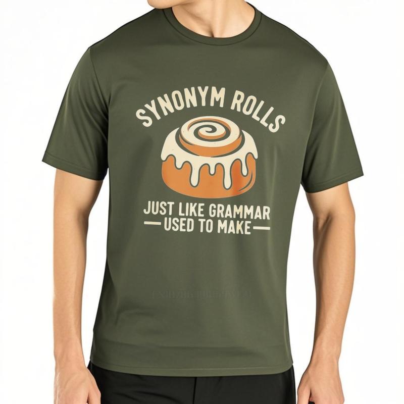 Большой размер летняя футболка для подростков Синоним Роллы Как раньше делала Грамматика Короткий рукав Удобный Круглый вырез Верхние футболки