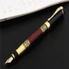 High Quality Golden Carving Mahogany Business Office School Student Office Supplies Fountain Pen New Ink Pen Ink Pen