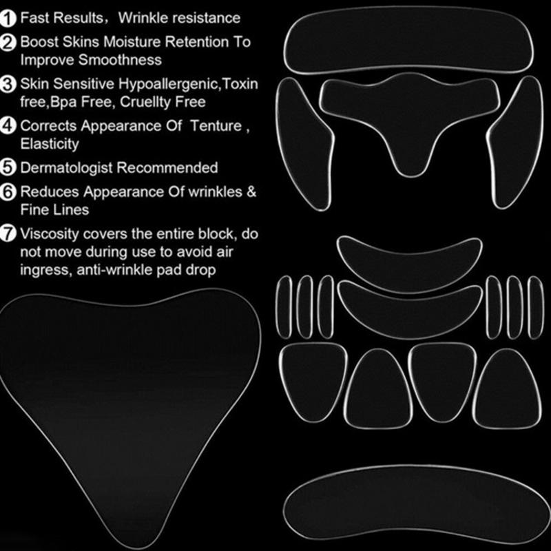 18 шт. силиконовая повязка на лоб для глаз, многоразовая наклейка для удаления морщин