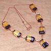 Necklace Bio-Tourmaline Quartz 14 Ct Gold Plated Jewelry 18-20''