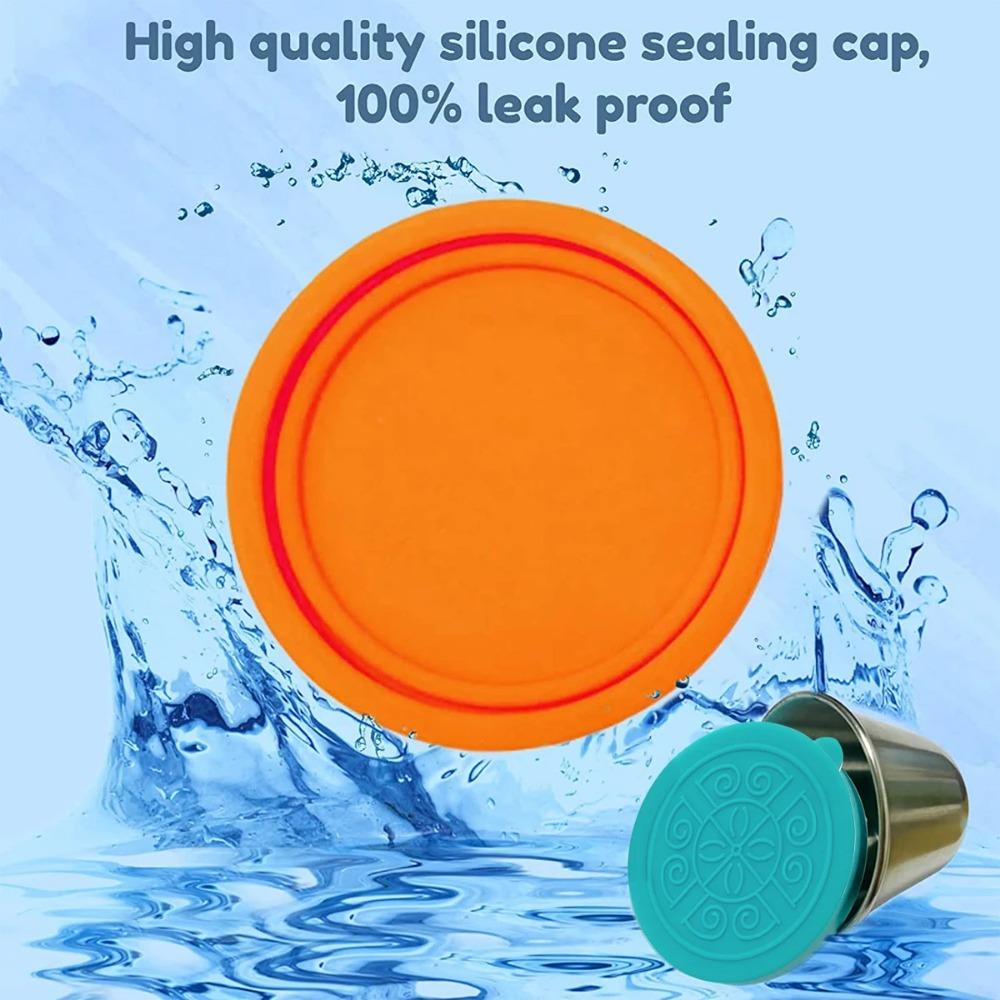 Банки из нержавеющей стали для специй, приправы, контейнеры для соуса с крышками, контейнер для заправки салата на обед, маленькая миска для приправ