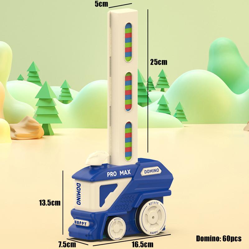 Автоматический укладчик домино Электрический поезд Интеллектуальные развивающие игрушки Сделай сам Набор разноцветных домино Игра для детей Головоломка Подарок