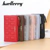 Baellerry Women's Long Purse Zipper Wallet Multi-functional Cell Phone Bag Korean Style Coin Purse PU Leather Clutch Bag Fashion Billfold